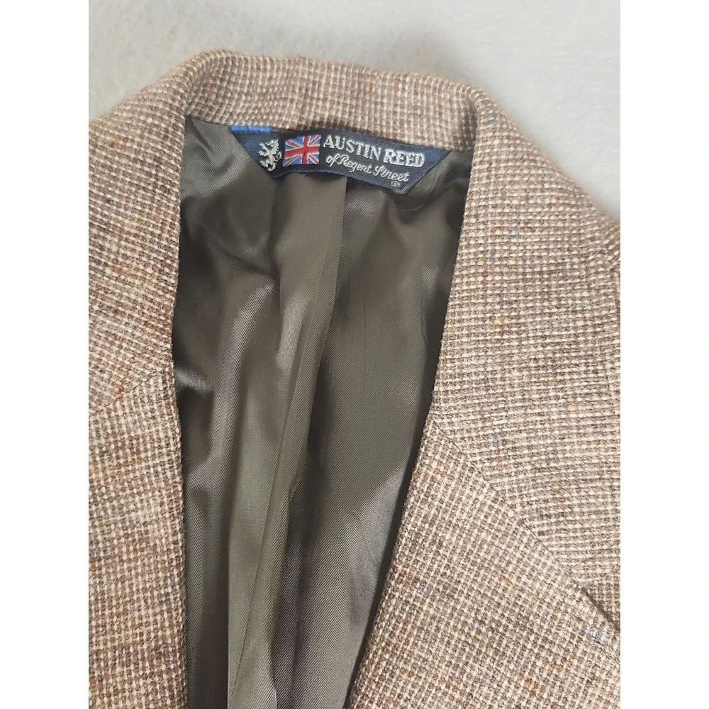 Vintage Austin Reed Wool Blazer Elbow Pads Union Made In Usa